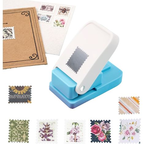 Perforatrice rettangolare da 2,5 x 2 cm con meccanismo a leva, ideale per lavori creativi, scrapbooking e creazione di biglietti. (1/5)