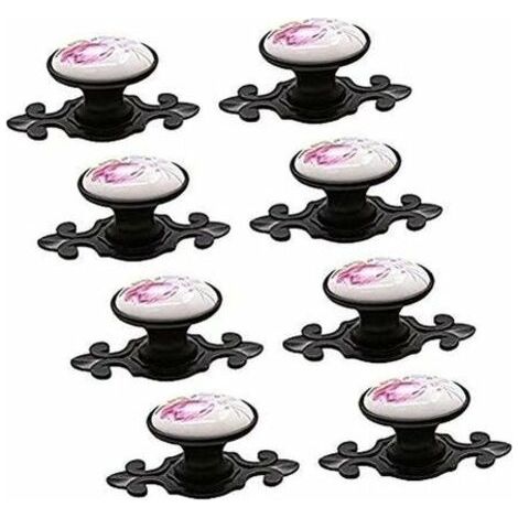 10 x poignées de porte, boutons de porte boutons de meubles bouton de meubles ensemble poignée de meubles en céramique style vintage