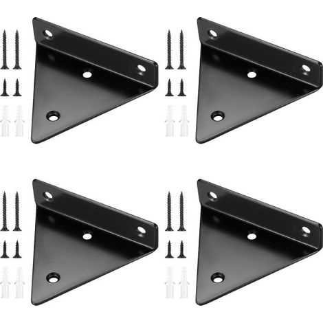 Online Store - 4 supports d'étagère flottante, étagère murale triangulaire invisible (1/5)