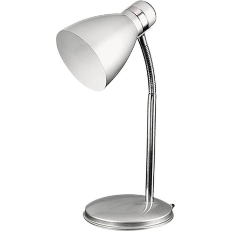 Lampada da tavolo in metallo Patric metallo argento / cromo B: H 22 centimetri: 32 centimetri con interruttore incorporato (1/3)