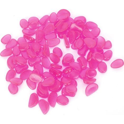 100 Pcs Lumineux Pierre Décor Fluorescent Jardin Cour Intérieur Aquarium Paysage Décoration Violet (1/5)