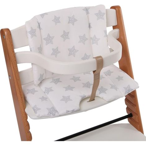 Coussins de chaise haute en coton pour siège bébé confortables pour le bois et ne glissent pas (1/3)