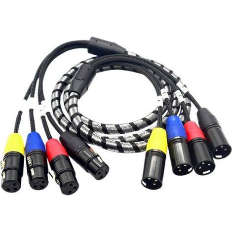 Cable XLR Multiconducteur - 4 Canaux - Pour Microphone Et Amplificateur D Éclairage De Scène - 1 M (1/5)