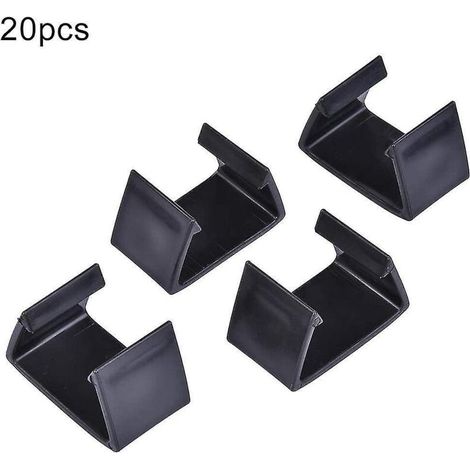 20 clips de fixation pour chaises de jardin en osier, canapés et autres meubles de terrasse en résine tressée. (1/5)