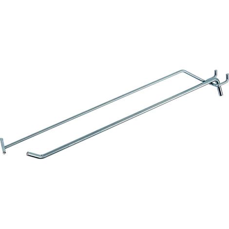 Einzelaufhänger mit Arm für perforiertes EURO Mega-M Preisschild L-30cm fi6 Zink N