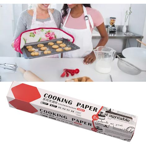 Papier absorbant pour l'huile de cuisine, ustensiles de pâtisserie, accessoires de cuisine nordiques, papier sulfurisé, papier mat blanc de 8 m de long (1/5)