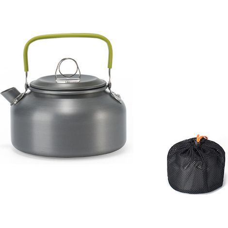 Bouilloire extérieure légère en alliage d'aluminium, poignée anti-brûlure, café de Camping, théière Portable de pique-nique, théière, accessoire de cuisine (1/5)
