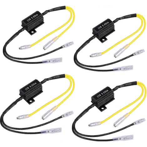 Pour Justech 4PCS 12V 25W Clignotant LED Moto Résistance de Charge Adaptateur de Résistance de Clignotant Universel Pour Moto, Scooter, Quad O-JXLGV (1/4)