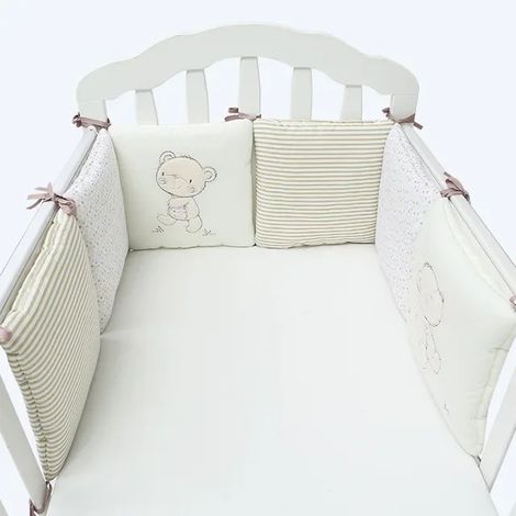 (Lot de 6 pièces) Protection de berceau, tour de lit de sécurité (1/5)