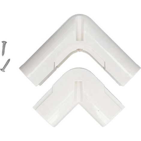 Accessoires de protection pour tuyaux de climatiseurs, usage intérieur et extérieur, ensemble de protections pour tuyaux en PVC, angle vertical, série 80 (1/4)