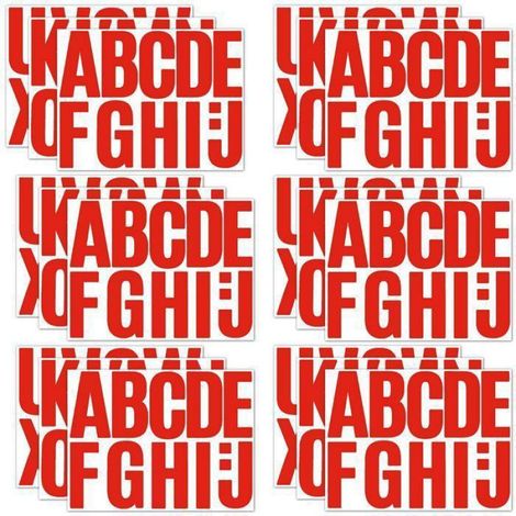 Lettres Autocollantes 18 Feuilles Stickers Alphabet de Adhesives Vinyle Imperméable Lettres Adhesifs pour Fenêtre Multic STICKERS (1/4)