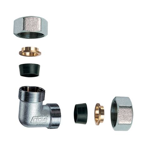 GOMITO DOPPIO CROMATO C/MONOCONO IN GOMMA PER RAME- 1/2 x 18- FAR- pezzi 1