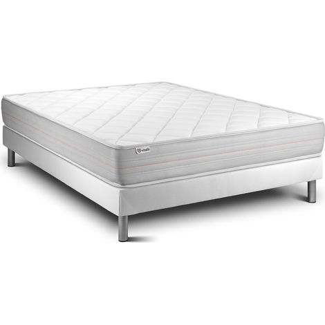 Matratzenset VITALMEMO 160 x 190 cm Bettrahmen Kit weiß (1/5)
