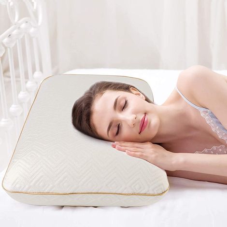 Ergonomisches Memory Foam Kopfkissen mit abnehmbarem Bezug für Seitenschläfer (1/5)