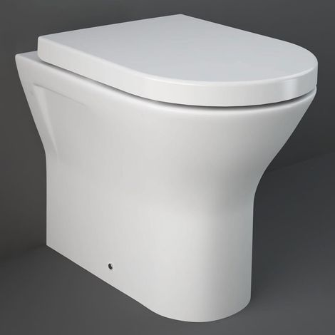 RAK Resort Rimless Back to Wall Toilet - Soft Close Seat (1/5)