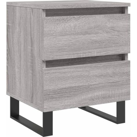 Maison Exclusive - Comodino Grigio Sonoma 40x35x50 cm in Legno Multistrato