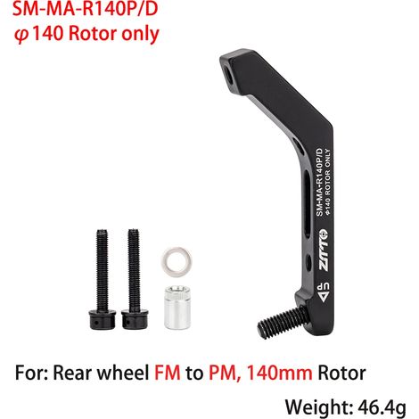 Étrier de frein à disque monobloc pour VTT, compatible avec les disques de frein de 140/160 mm, avec boulons permettant de convertir les disques de frein de montage plat en montage sur poteau. (1/5)