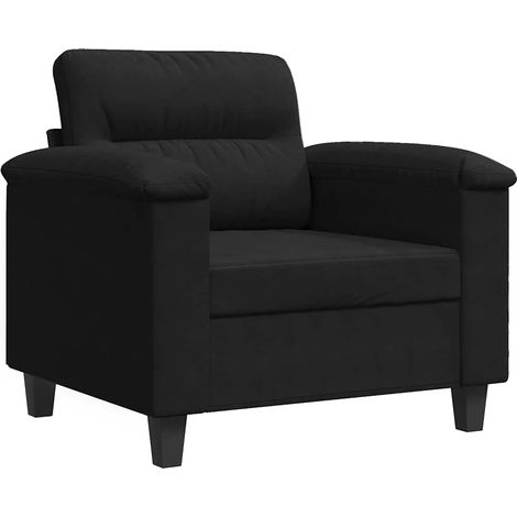 Chaise de canapé noir 60 cm tissu microfibre (1/5)