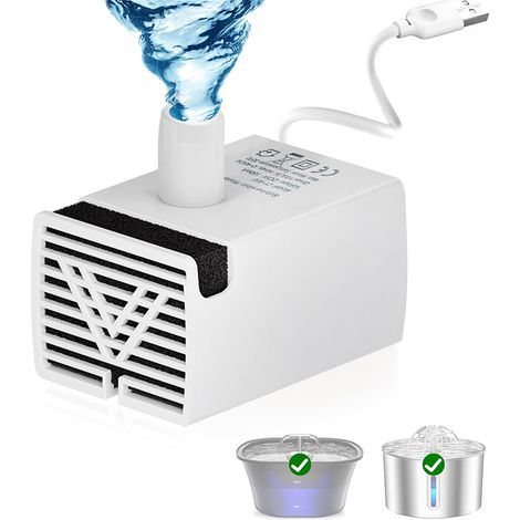 Pompe de Fontaine à Eau pour Chat Pompe de Remplacement Ultra-Silencieuse pour Fontaines à Eau pour Chats de 2,2 L/2,5 L