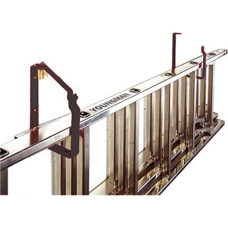 Supporto a muro per riporre e fissare la scala alla parete in tutta sicurezza - Venduto in coppia - 315898 (1/3)