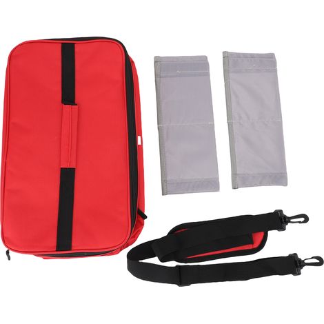 Sac de premiers secours Double couche, étui de transport de médicaments en Nylon, grande urgence pour la maison et l'extérieur, rouge (1/5)