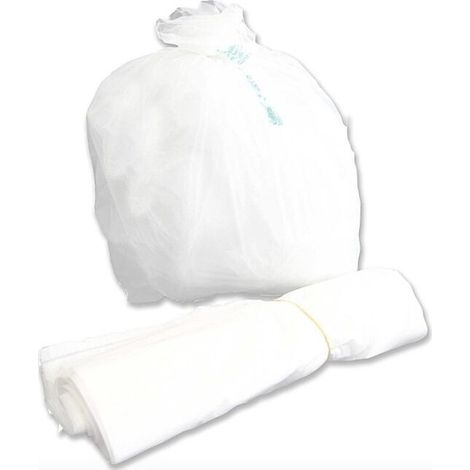 Sac poubelle compostable 80x120 blanc - 20 pièces - Ecobioshopping