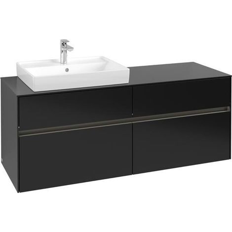 VB WTUS Collaro C085B0 1400x548x500mm avec cloche. 4 extraits WT gauche Laque noire mate