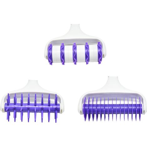 Rouleau A Grillage - Rouleau À Pâte Avec Grille En Plastique - Pour Tarte, Quiche, Gâteau Aux Fruits - Lot De 3 (1/5)