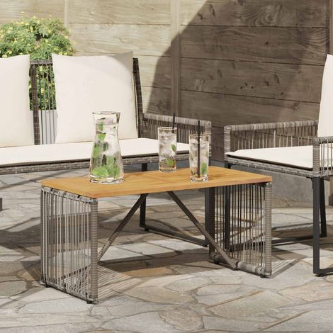 vidaXL Tavolo da Esterno Grigio e Marrone 80 x 40 x 40 cm