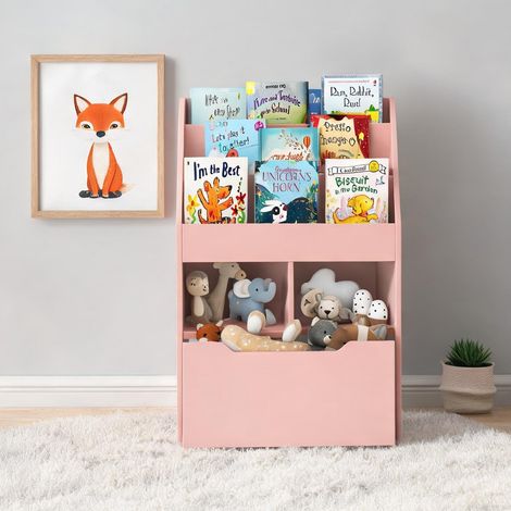 Bibliothèque enfant 60 x 29,9 x 90 cm avec tiroir MDF et nylon 3 (1/5)
