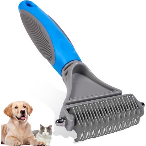 Doppelseitige Fellpflegebürste für Hunde und Katzen, professionelle Bürste zum Entwirren des Fells und Entfernen von Knoten, Verfilzungen und Haaren (1/5)