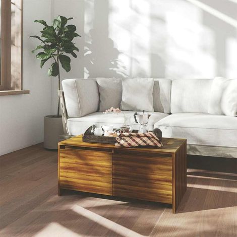 vidaXL Coffee Table Brown Oak 90x50x41,5 cm Engineered Wood (1/5)