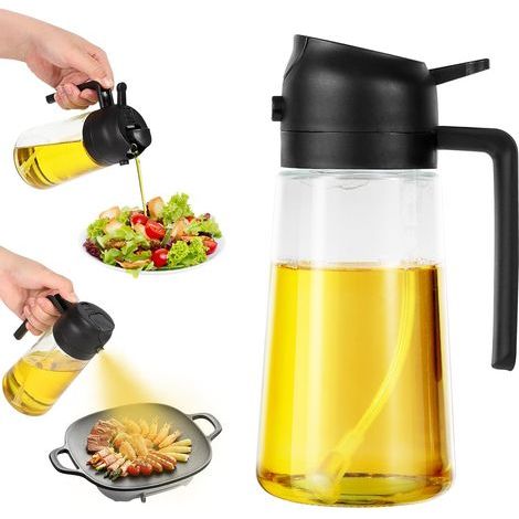 CCYKXA 2-in-1 Kitchen Oil Sprayer, 470ml Air Fryer Oil Sprayer for Cooking, Grilling, Salads, Baking