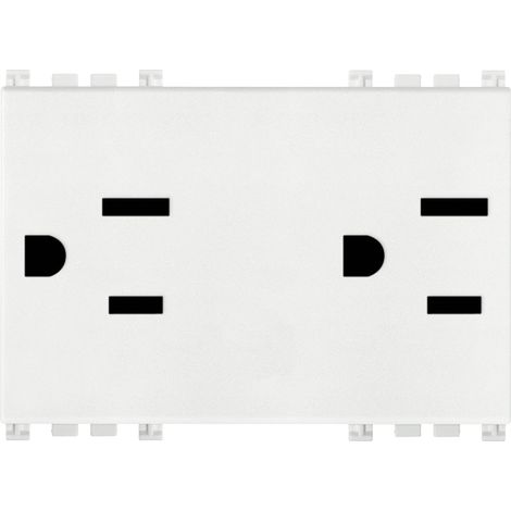VIMAR - 19243.B 2 SICURY 2P+T 15A USA+SASO Steckdosen weiß