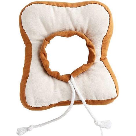 Chat pour chat récupération collier ajustable, collier élisabéthain en peluche, cône anti-lichette, forme pain toast réutilisable.