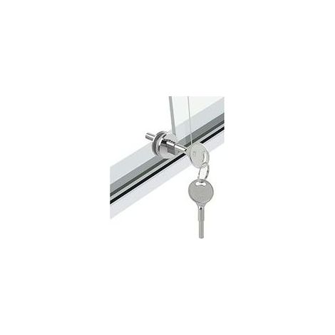 Serrure en verre, serrure de porte en verre coulissante avec clé, serrure de vitrine, convient pour marchandises armoire coulissante, convient pour épaisseur de verre (1/5)