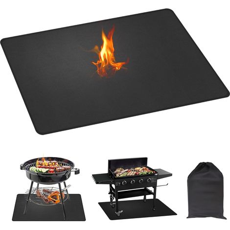 Grillmatte, 130 x 90 cm, Grillschutzmatte, wasserdicht, ölabweisend, feuerfest, für Rasen, Camping und Terrasse (1/5)