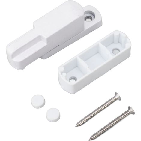 Verrou de fenêtre coulissante en alliage d'aluminium, type T, sécurité enfant, blanc. (1/5)