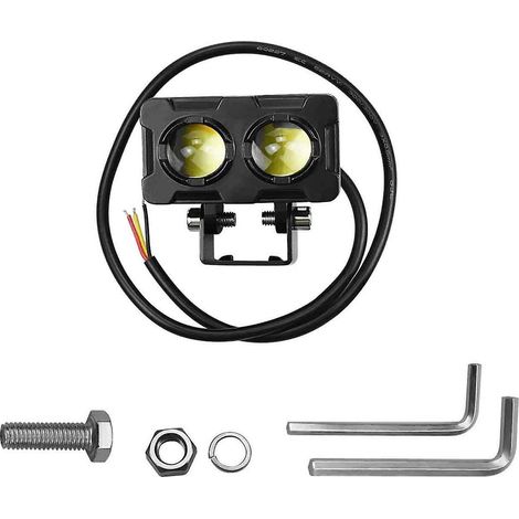 Mini-LED-Motorradscheinwerfer, Fernlicht/Nebelscheinwerfer, 30 W/45 W, 5000–6500 K, superhell, F1-Projektor, Schwarz
