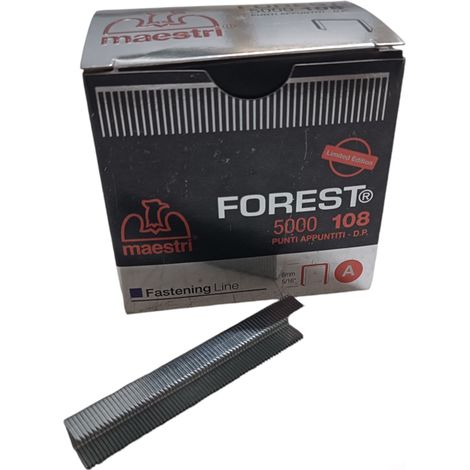 PUNTI METALLICI FOREST 108 BLACK EDITION PER FISSATRICE 8mm 5000PZ ROMEO MAESTRI (1/4)