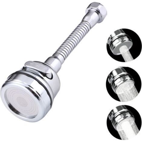 [JAMAIS UTILISÉ] Tête De Pulvérisation Embout De Robinet D'évier De Cuisine 3 Modes Extension De Robinet 20cm Para Filetage Externe-Interne M22 (1/4)