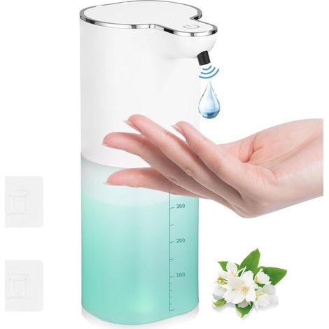 Distributeur Savon Automatique Mural, 400ml Distributeur de Savon Automatique, avec USB Rechargeable, IPX5 étanche sans Contact Distributeur Savon,Convient pour la Cuisine, la Salle de Bain