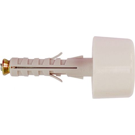 Tassello in nylon Diam. 9 x 40 con paracolpo in gomma bianco 2 pz.