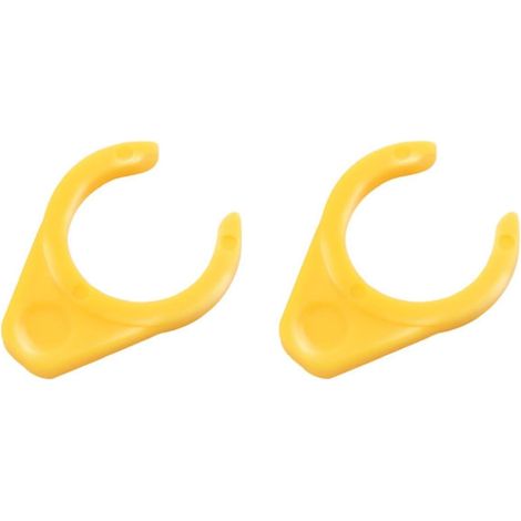 Lot de 2 paires de boucles de verrouillage pliables à dégagement rapide pour pédales de vélo pour – Housse de protection sécurisée anti-desserrage pour cyclistes, noir/jaune (1/5)