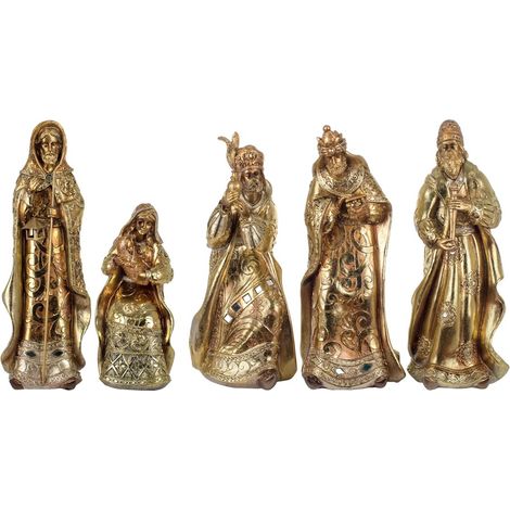 Signes Grimalt Décoration de naissance Naissance Jesús 5 Gold Christmas Units 7x11x31cm 24235 (1/4)