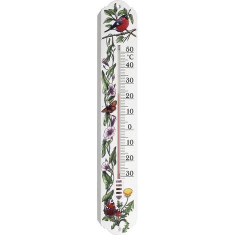 Thermomètre analogique intérieur/extérieur – Plage de mesure -30 à +50 °C – Résistant aux intempéries – Fabriqué en Allemagne – Tfa Dostmann