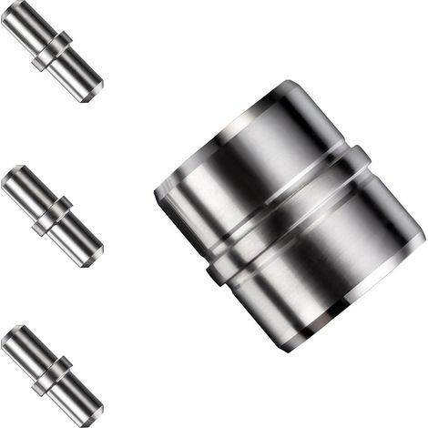 Connecteur de main courante et 3 tubes, inox 304, manchon de raccordement droit - AICA raccord de garde-corps Modèle L3-BS (1/5)