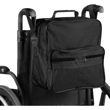 Lntyq Sac pour Fauteuil Roulant, Accessoire Fauteuil Roulant Pochettes de Rangement étanches, Pochette Fauteuil Roulant S’Attache aux Poignées pour Un Rangement Pratique