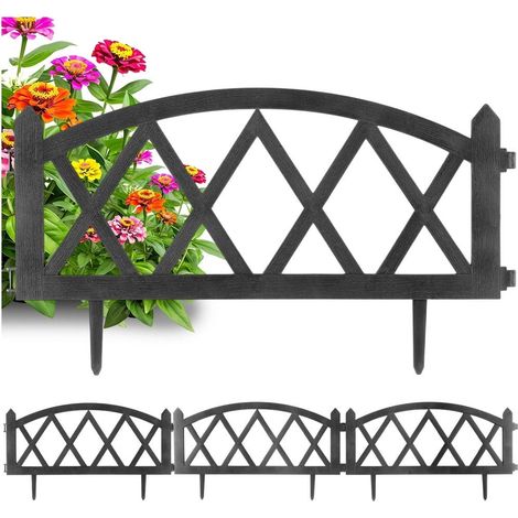 Garden Fence Panels, Gray, 57x25 cm, Set of 4 (1/5)