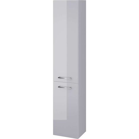 Cersanit Lara - Armoire haute, 150x30x25 cm, 2 portes, charnières G/D, gris S926-032-DSM (1/4)